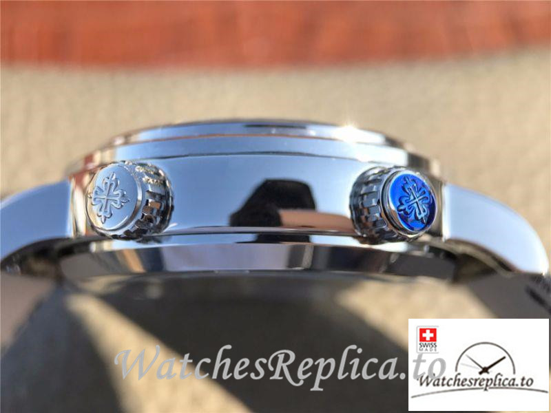 Swiss Patek Philippe Grand Complications Sky Moon Celestial Replica 6102P-001 Black Strap 43MM - WatchesReplica.is