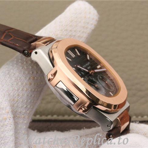 Patek Philippe Replica Nautilus 5712 Leather strap 40MM - WatchesReplica.is