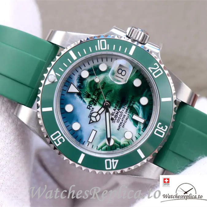 Swiss Rolex Submariner Replica Rubber strap 40MM - WatchesReplica.is