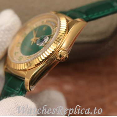 Swiss Rolex Day Date Replica 118138 Leather strap 36MM - WatchesReplica.is
