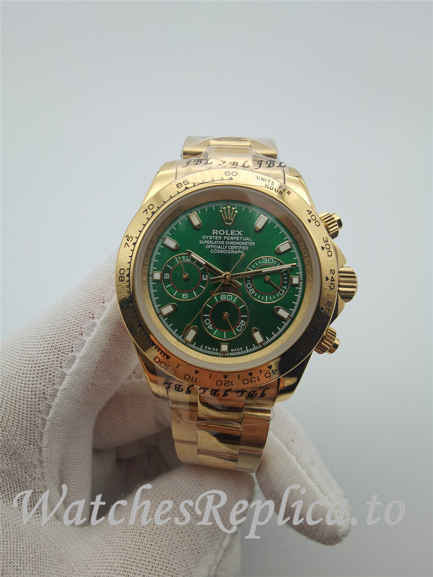 Swiss Rolex Daytona Cosmograph Replica 116508 Yellow Gold Strap 40MM - WatchesReplica.is