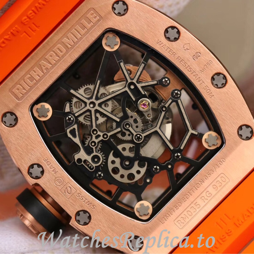 Richard Mille Replica RM035 Rubber strap 50MM - WatchesReplica.is