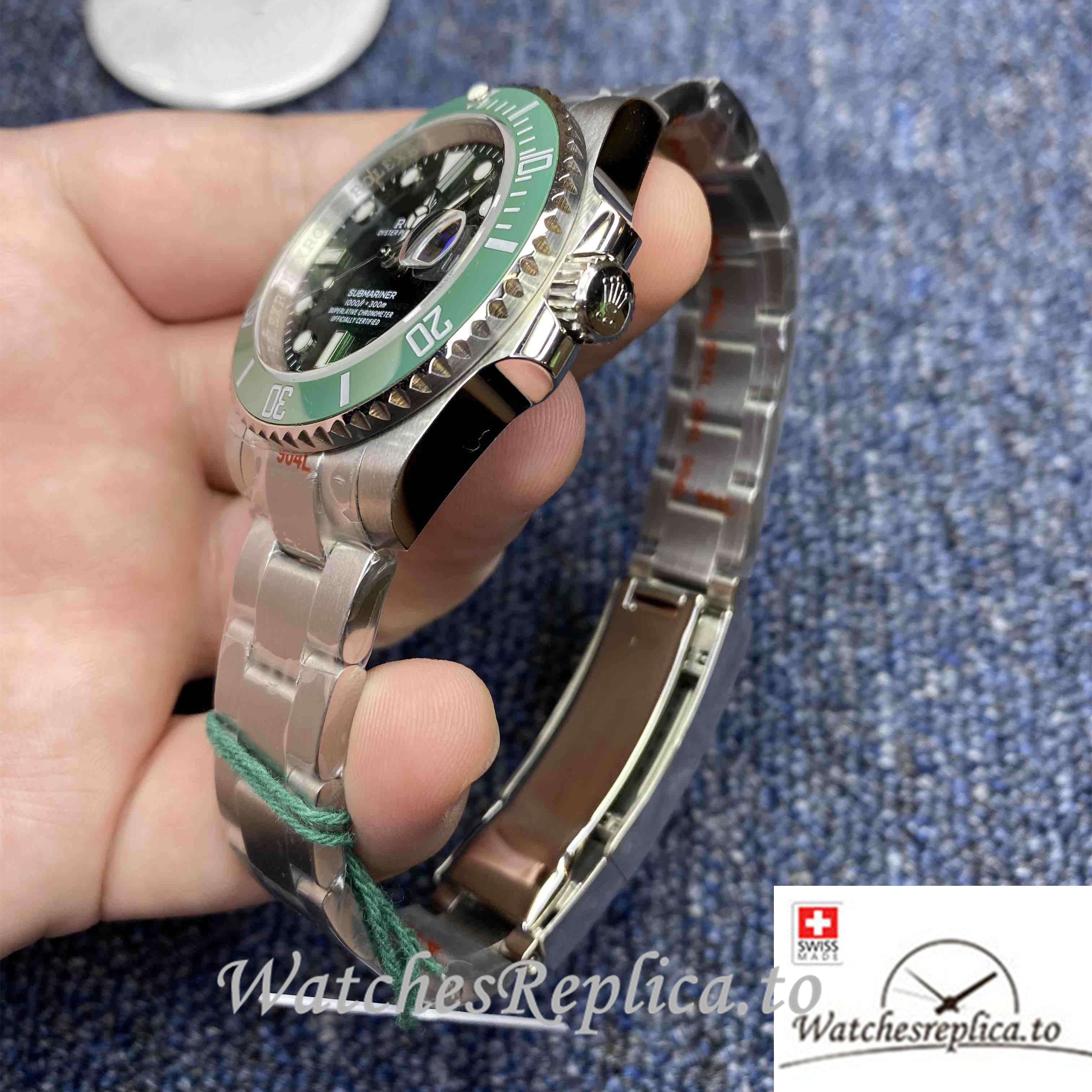 Swiss Rolex Submariner Replica 116610LV Stainless steel strap 40MM - WatchesReplica.is
