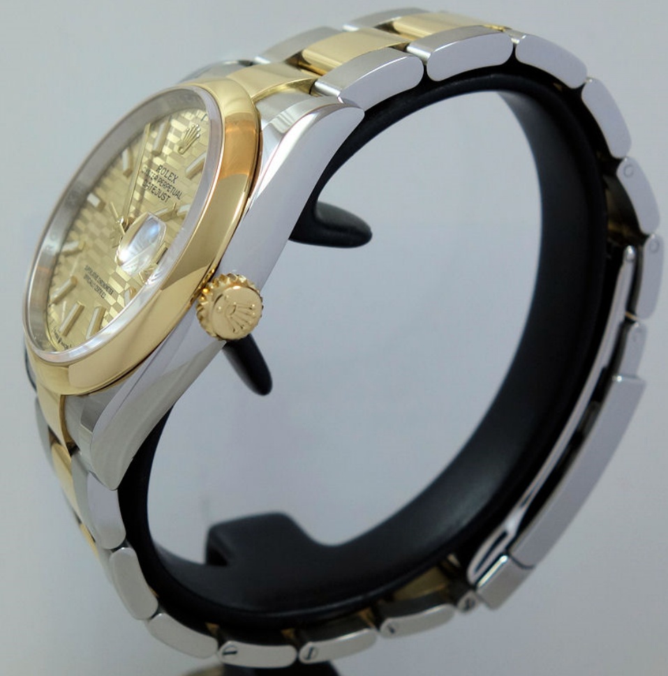 Rolex Datejust 36mm Golden Fluted Motif Dial 126203 - WatchesReplica.is
