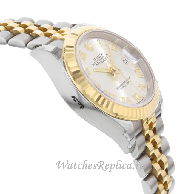 Replica Rolex Datejust 279173SRJ 28MM Yellow Gold strap Ladies Watch - WatchesReplica.is