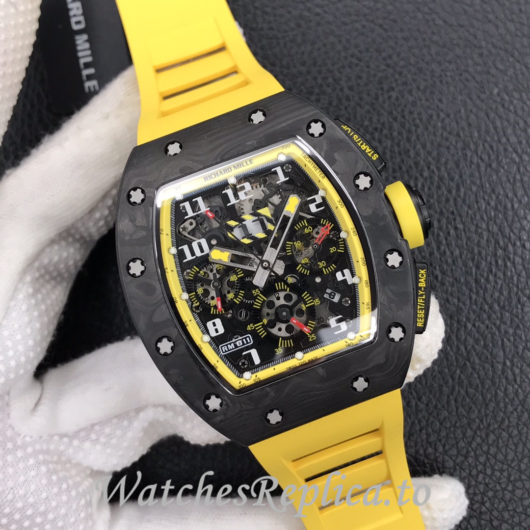 Richard Mille Replica RM-011 Rubber strap 50MM - WatchesReplica.is