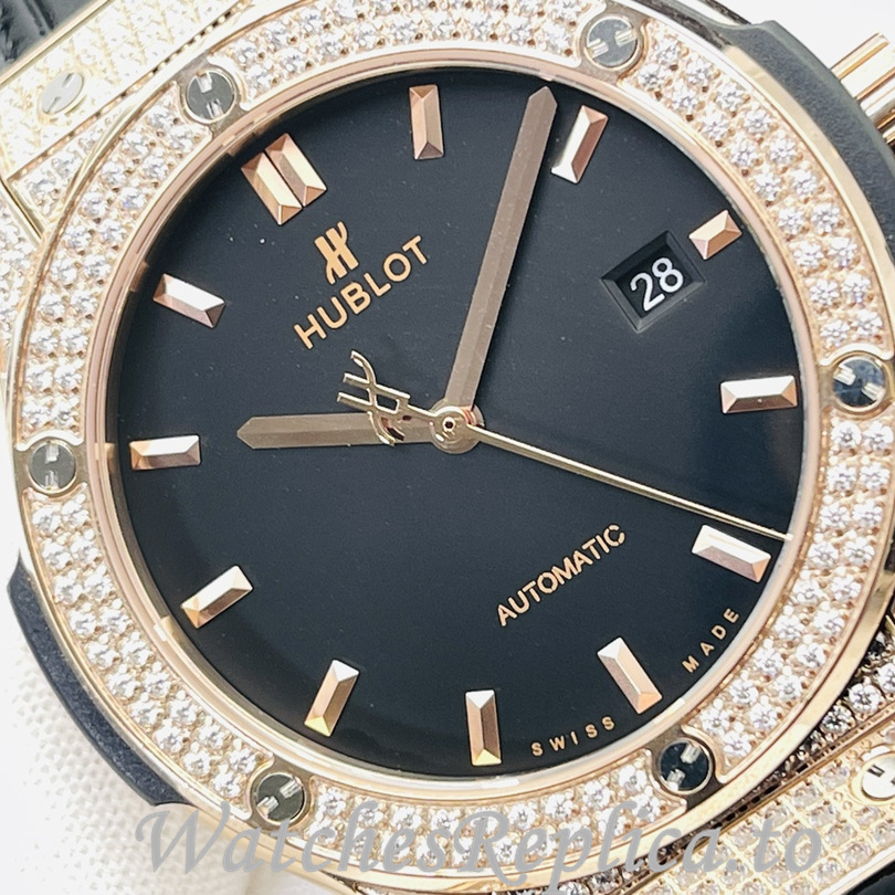 Hublot Replica Big Bang Sang Bleu Leather strap 42MM - WatchesReplica.is