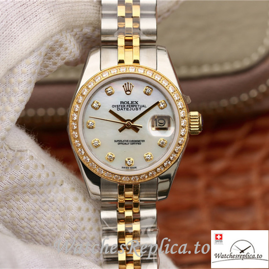 Swiss Rolex Datejust 279383RBR Stainless steel strap 28MM - WatchesReplica.is