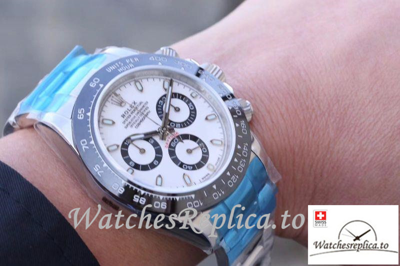 Swiss Rolex Daytona Cosmograph Replica 116500LN 001 Silver Strap 40MM - WatchesReplica.is