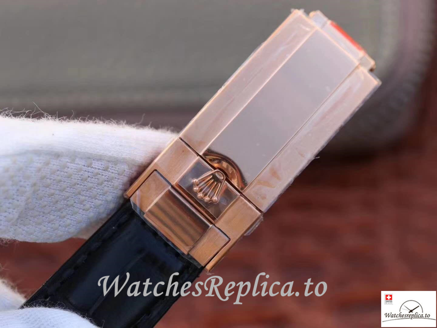 Swiss Rolex Daytona Cosmograph Replica 116515LN 002 Rubber Strap 40MM - WatchesReplica.is