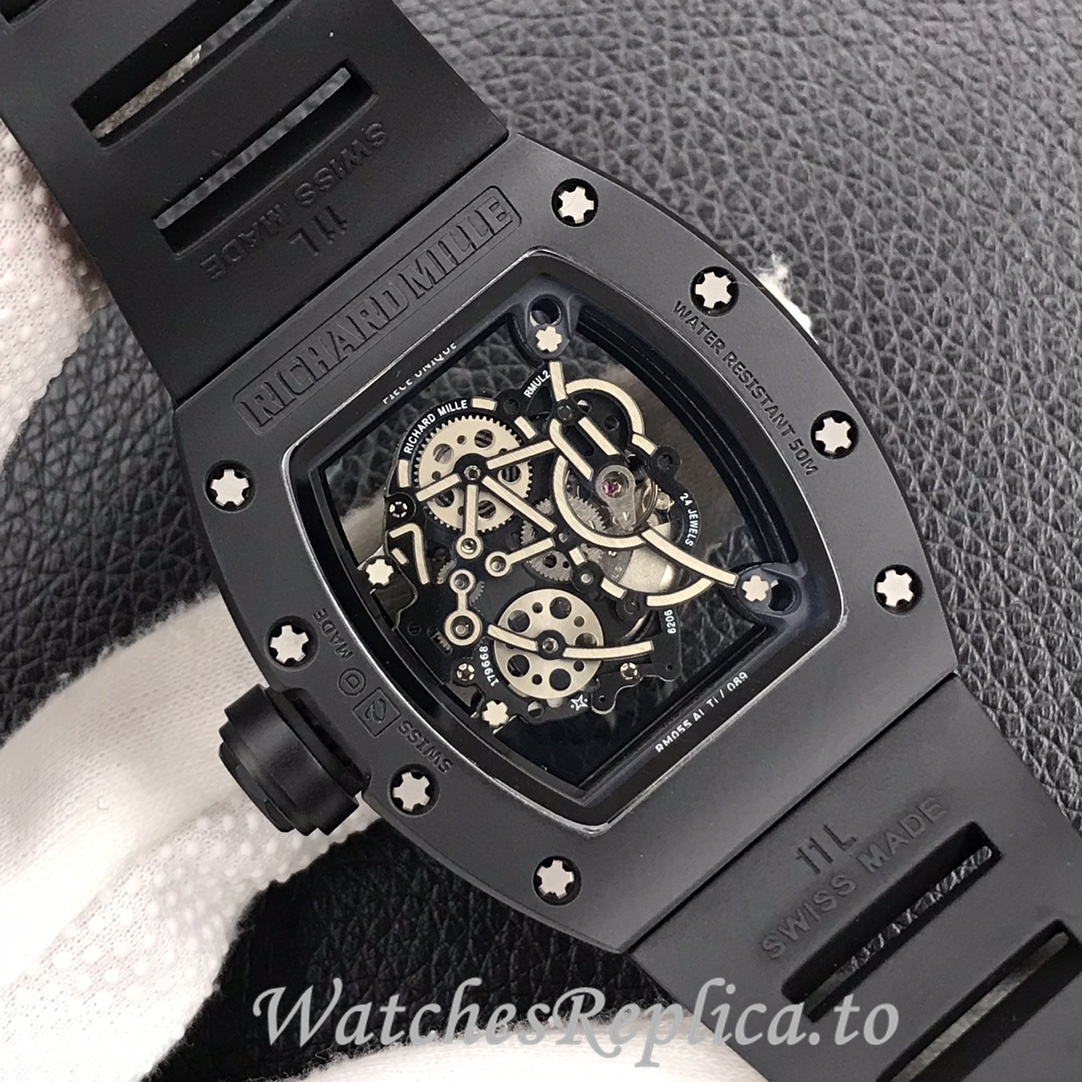 Richard Mille Replica RM055 Rubber strap 50MM - WatchesReplica.is