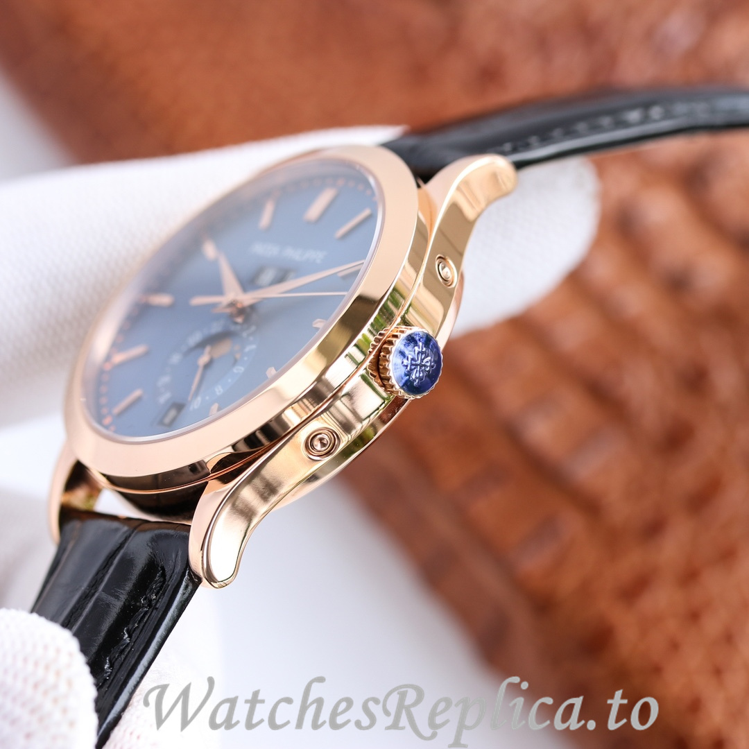 Patek Philippe Replica Complications 5205R Leather strap 38.5MM - WatchesReplica.is