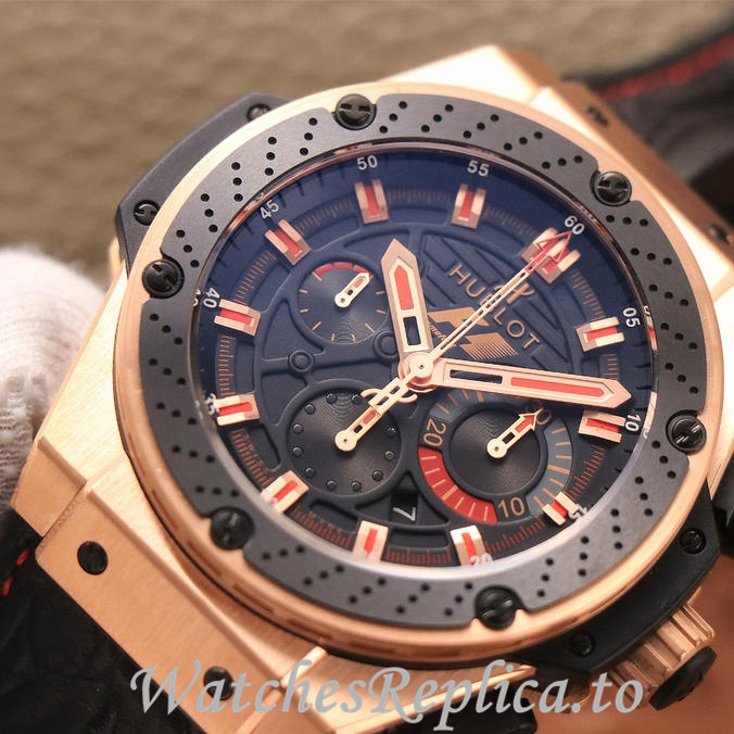 Hublot Replica Ferrari F1 Leather strap 46MM - WatchesReplica.is
