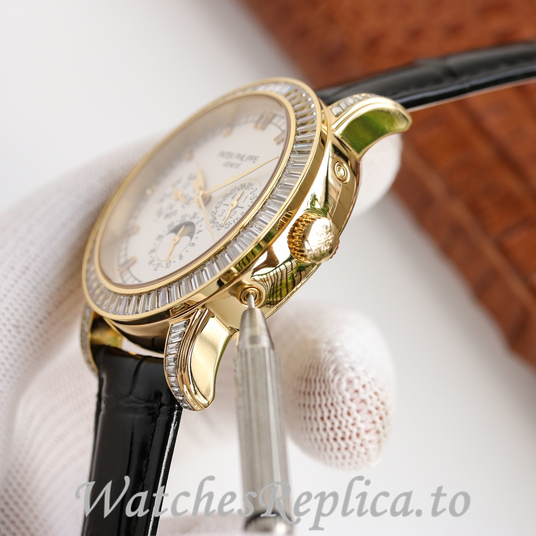 Patek Philippe Replica Complications 5073P Leather strap 42MM - WatchesReplica.is