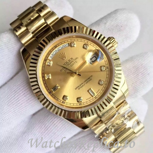 Swiss Rolex Day Date Replica 118238 Stainless steel strap 40MM - WatchesReplica.is