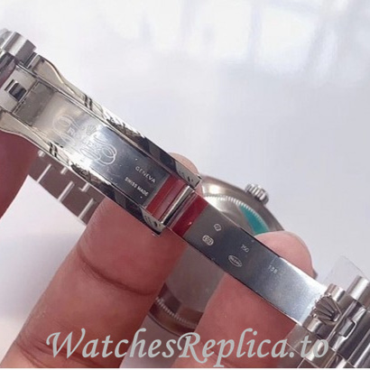 Swiss Rolex Day Date Replica 128239 Stainless steel strap 36MM - WatchesReplica.is