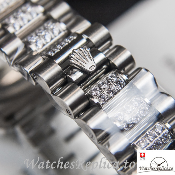 Swiss Rolex Day Date Replica Stainless steel strap 40MM - WatchesReplica.is