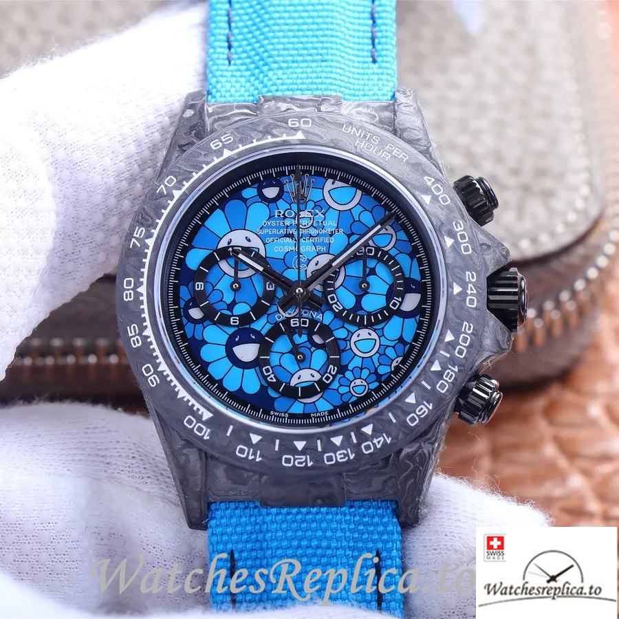 Swiss Rolex Daytona Replica Canvas strap 40MM - WatchesReplica.is