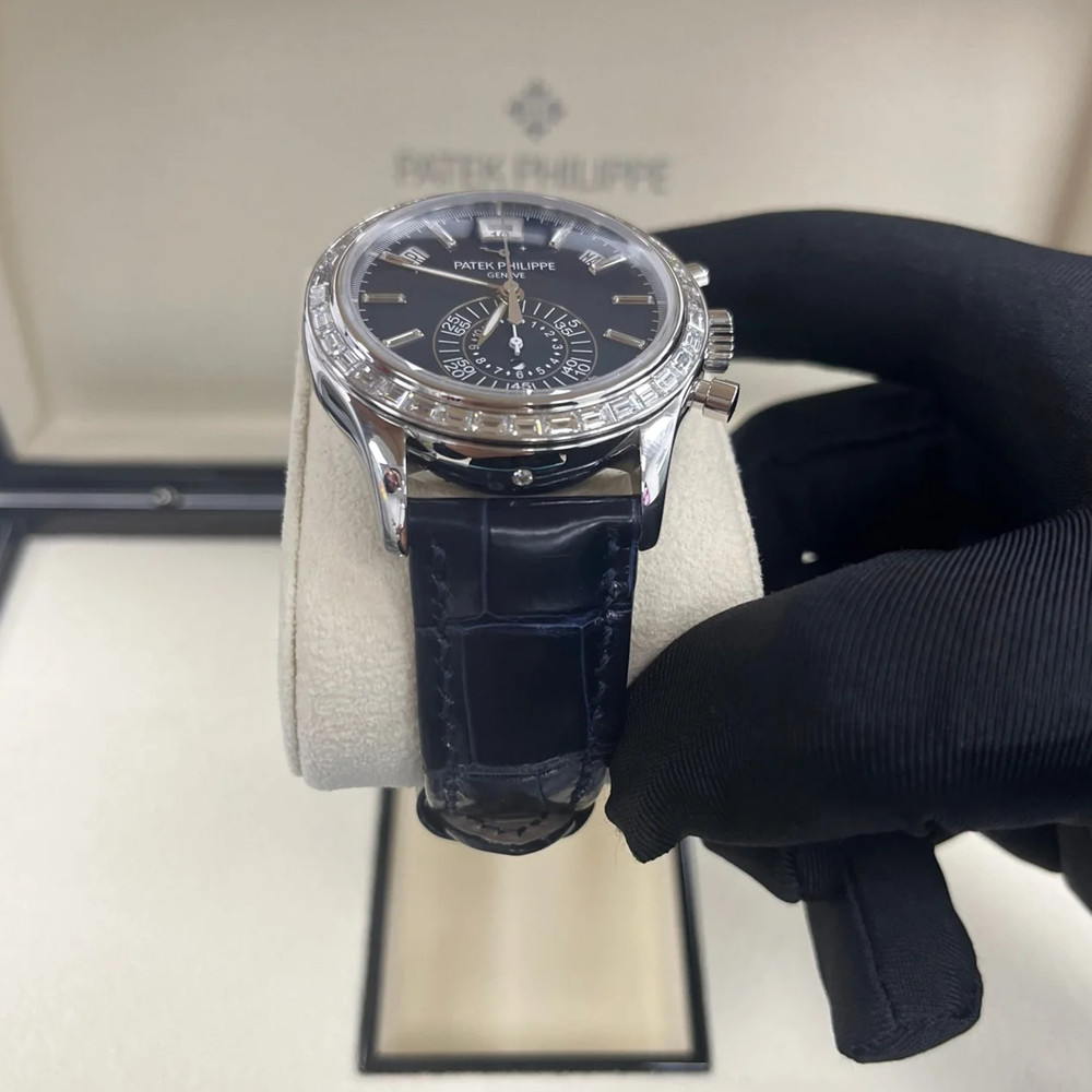 Patek Philippe Annual Calendar 40mm 5961P Blue Dial - WatchesReplica.is