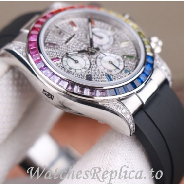 Swiss Rolex Daytona Replica 116598RBOW Rubber strap 40MM - WatchesReplica.is