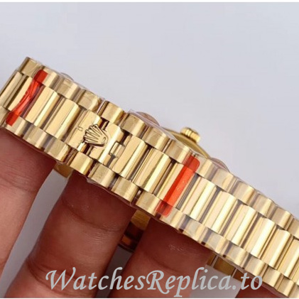 Swiss Rolex Day Date Replica 128238 Yellow Gold strap 36MM - WatchesReplica.is