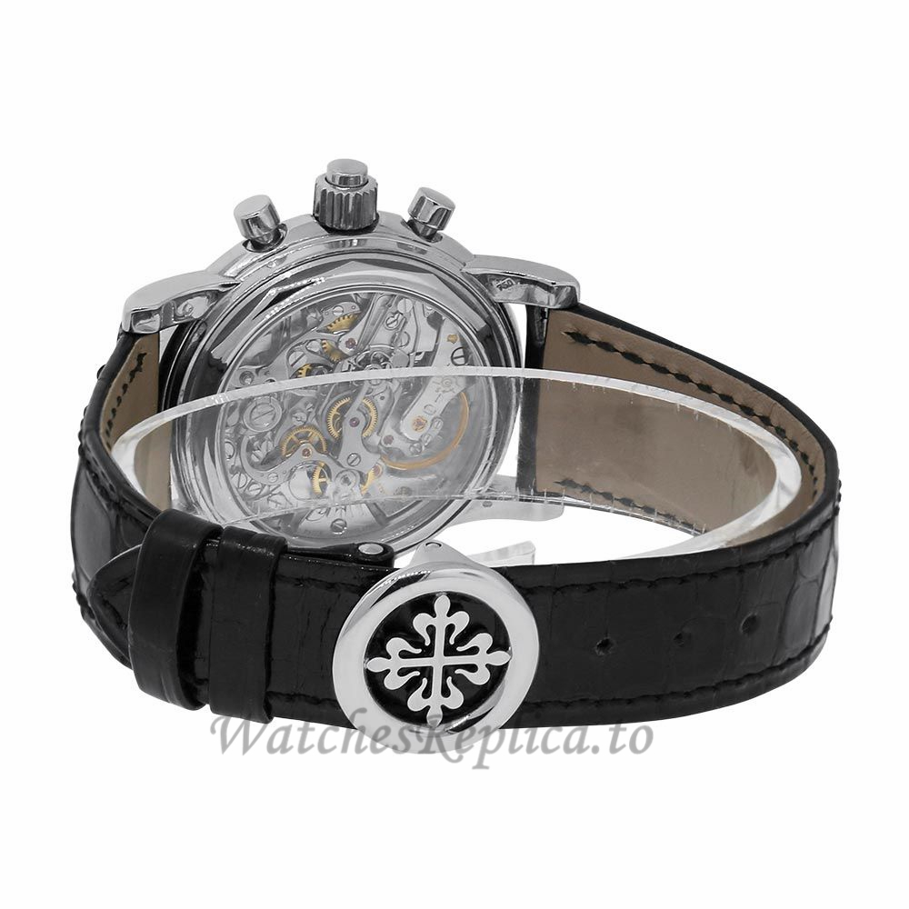 Patek Philippe Replica Grand ComplicationsWhite Gold Perpetual 37MM Watch 5004G014 - WatchesReplica.is