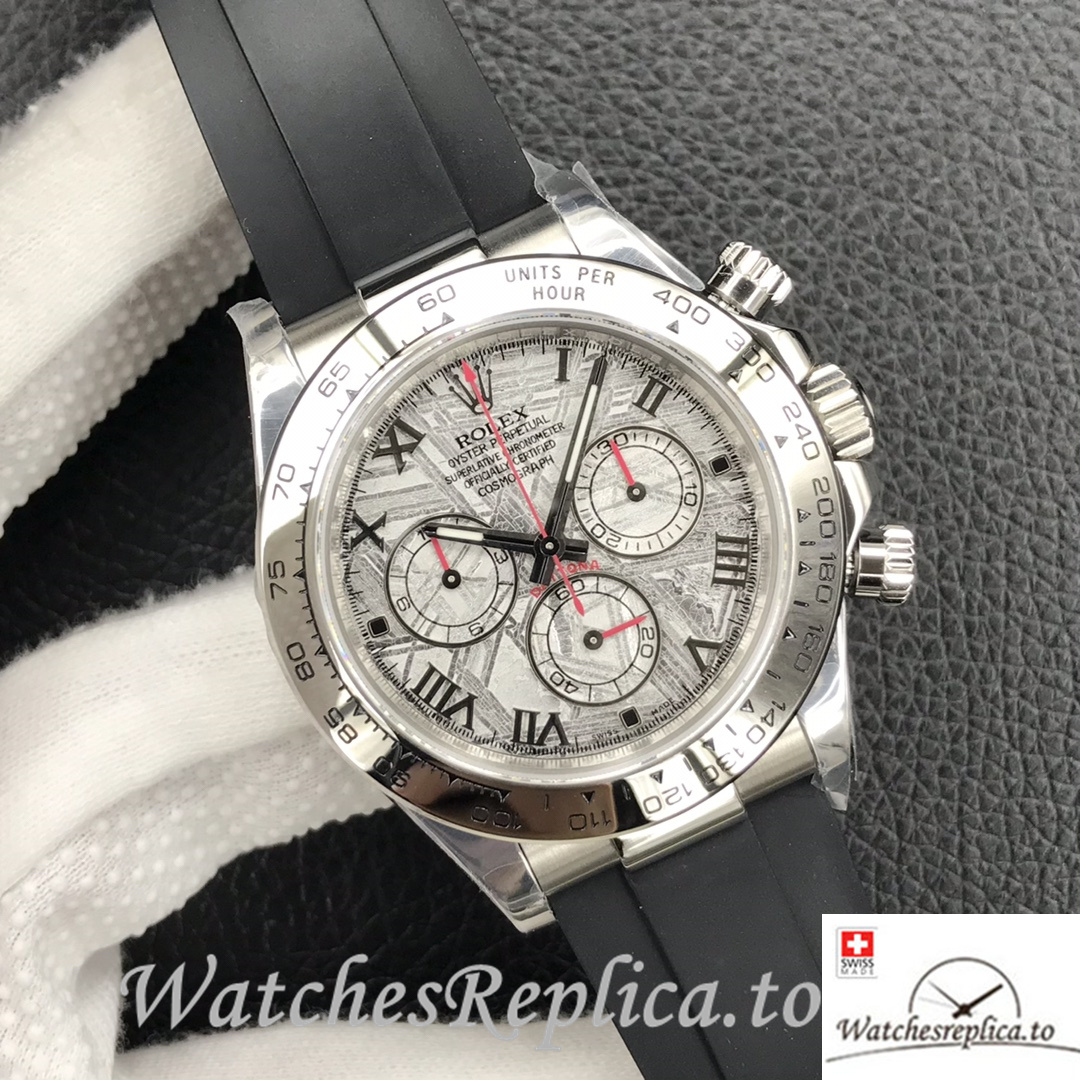 Swiss Rolex Daytona Replica 116520 Rubber strap 40MM - WatchesReplica.is