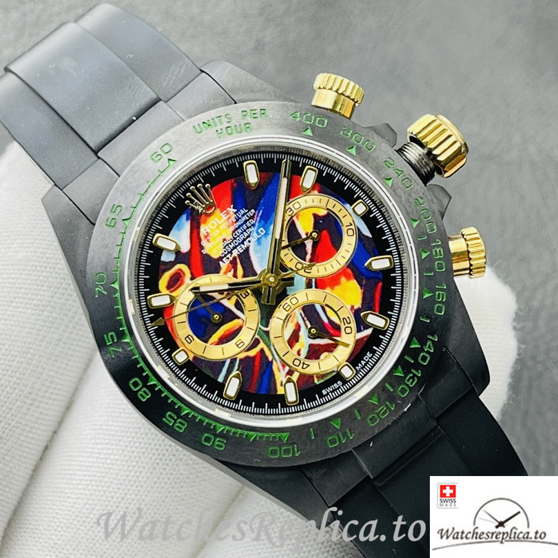 Swiss Rolex Daytona Replica Rubber strap 40MM - WatchesReplica.is
