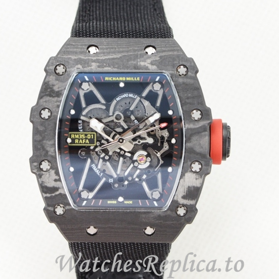 Richard Mille Replica RM35-01 Canvas strap 50MM - WatchesReplica.is