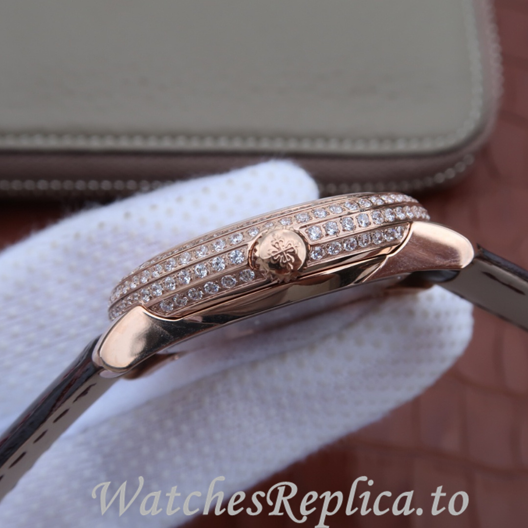 Patek Philippe Replica Complications 4968 Leather strap 33.3MM - WatchesReplica.is
