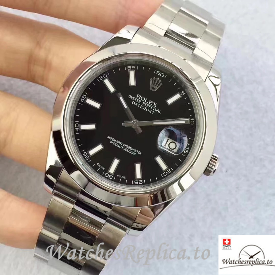 Swiss Rolex Datejust Replica 116300 Stainless steel strap 41MM - WatchesReplica.is