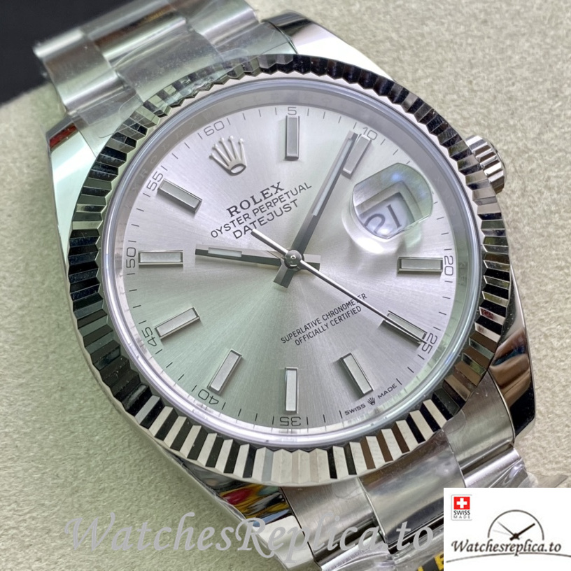 Swiss Rolex Datejust 126334 Replica Stainless steel strap 41MM - WatchesReplica.is
