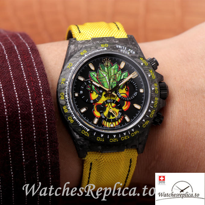 Swiss Rolex Daytona Replica Canvas strap 40MM - WatchesReplica.is