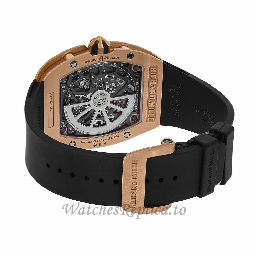 Richard Mille Replica RM67-01 Rose Gold Extra Flat Automatic 47MM Watch 536999 - WatchesReplica.is