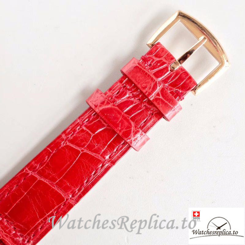 Swiss Franck Muller Long Island Ladies Replica 952 QZ D CD Red Strap 36.5MM×26MM - WatchesReplica.is