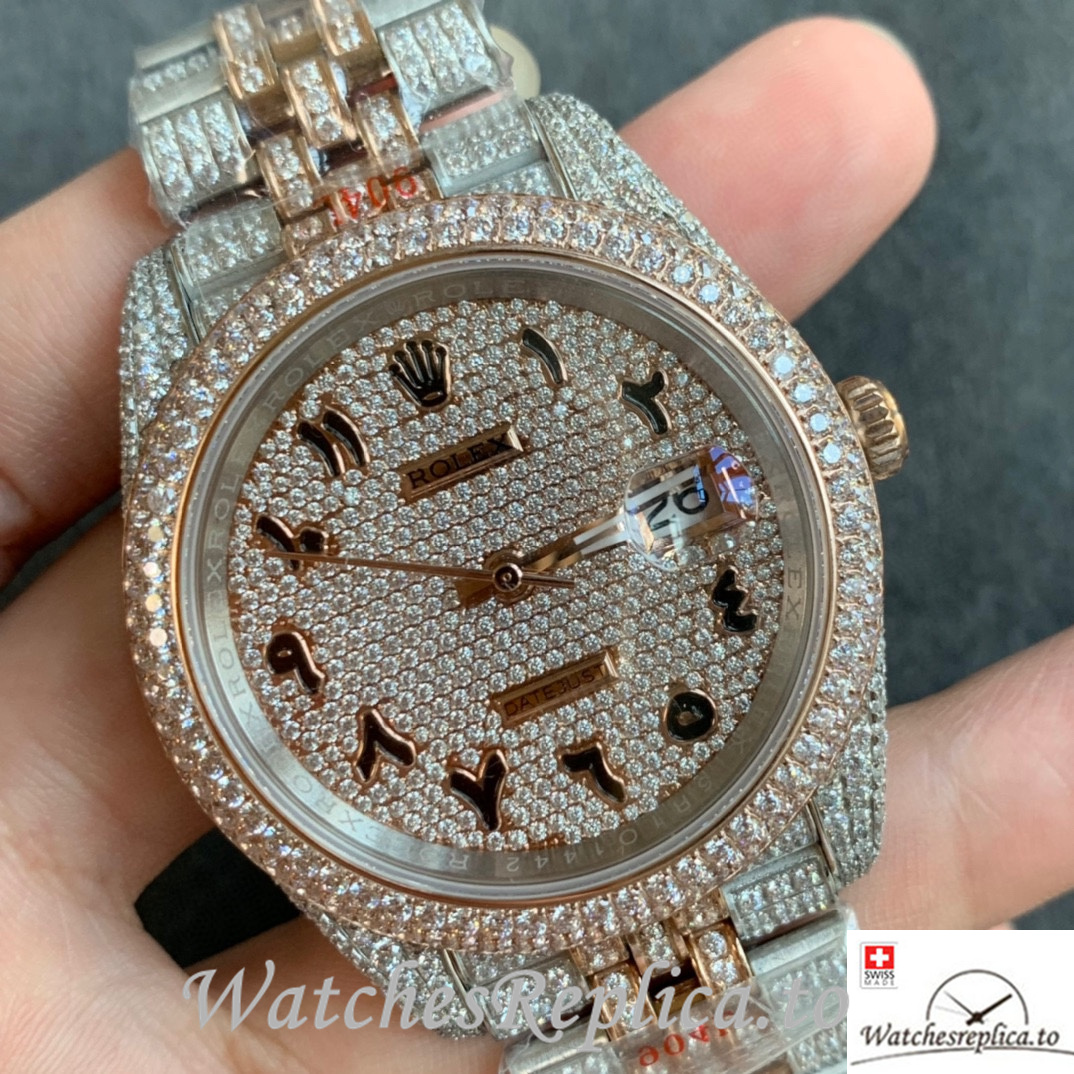 Swiss Rolex Datejust Replica Stainless steel strap 41MM - WatchesReplica.is