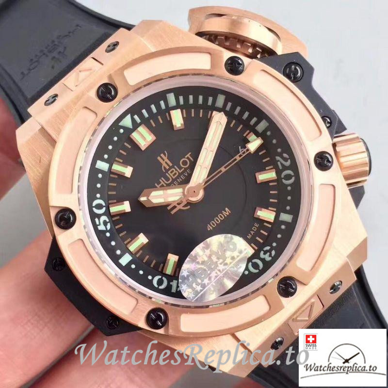 Swiss Hublot King Power Musee Oceanographique Monaco Replica 731.OX.1170.RX Black Strap 48MM - WatchesReplica.is