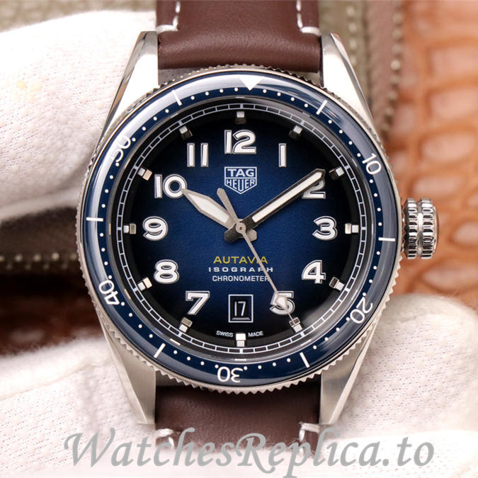 Tag Heuer Replica Autavia Leather strap 42MM - WatchesReplica.is