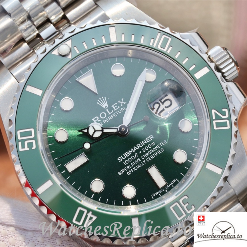 Swiss Rolex Submariner 116610LV Stainless steel strap 40MM - WatchesReplica.is