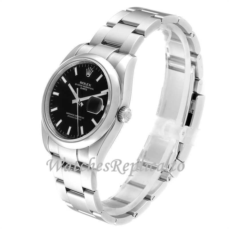 Replica Rolex Day Date Black Dial 115200 - WatchesReplica.is