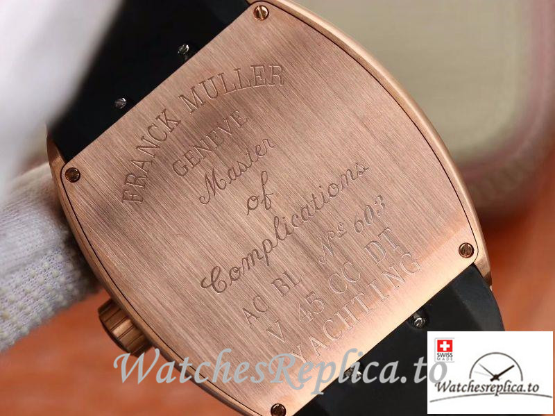 Swiss Franck Muller Vanguard Replica V45-01 Black Strap 45MM - WatchesReplica.is