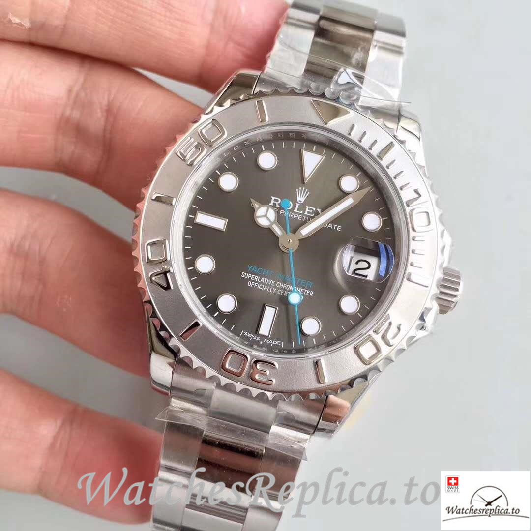 Swiss Rolex Yacht Master Replica 268622 Silver Bezel 40MM - WatchesReplica.is