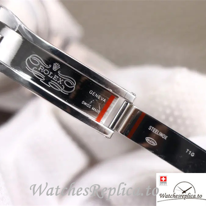 Swiss Rolex Submariner Replica Leather strap 40MM - WatchesReplica.is