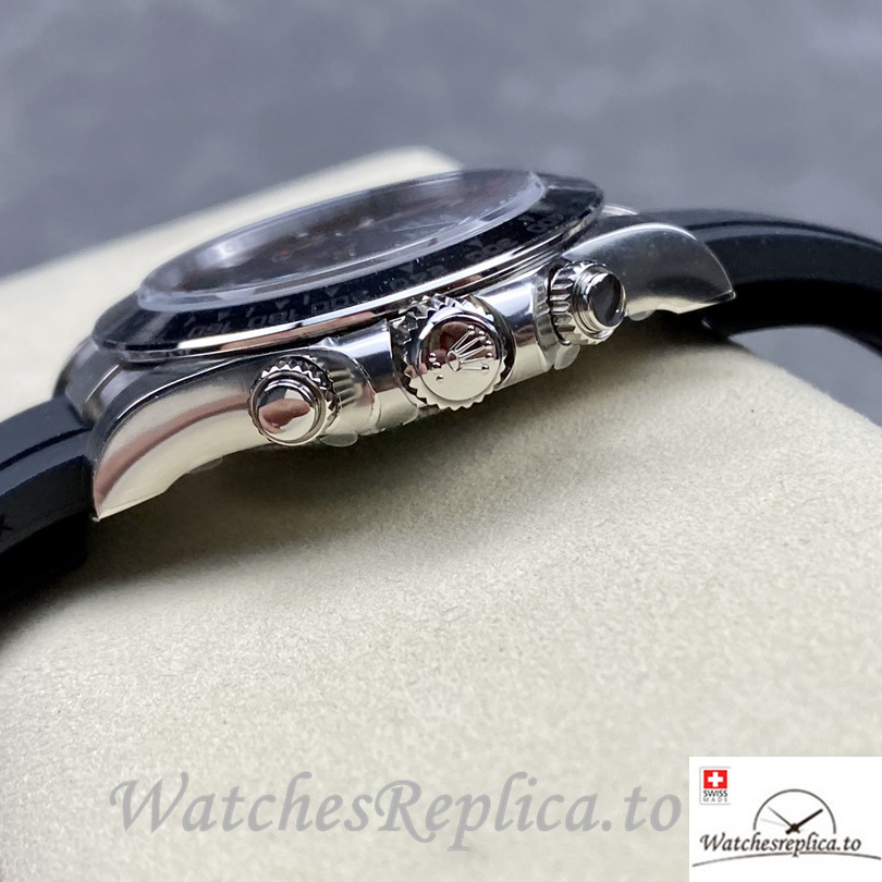 Swiss Rolex Daytona Replica Rubber strap 40MM Number Mareks - WatchesReplica.is