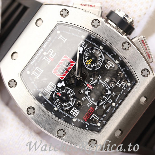 Richard Mille Replica RM011 Rubber strap 50MM - WatchesReplica.is