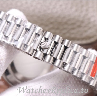 Swiss Rolex Day Date Replica 228349 White Gold strap 40MM - WatchesReplica.is