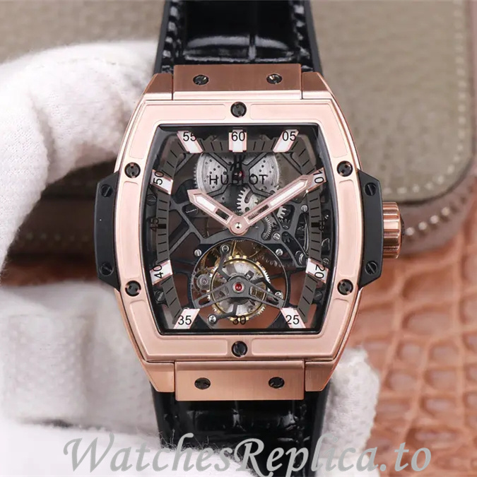 Hublot Replica MASTERPIECE Series Leather strap 45MM - WatchesReplica.is