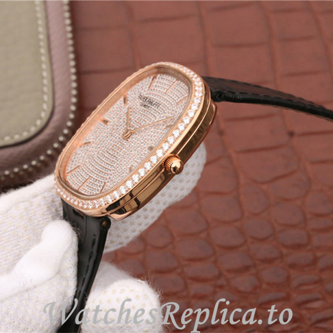 Patek Philippe Replica Golden Ellipse Leather strap 39.5MM - WatchesReplica.is