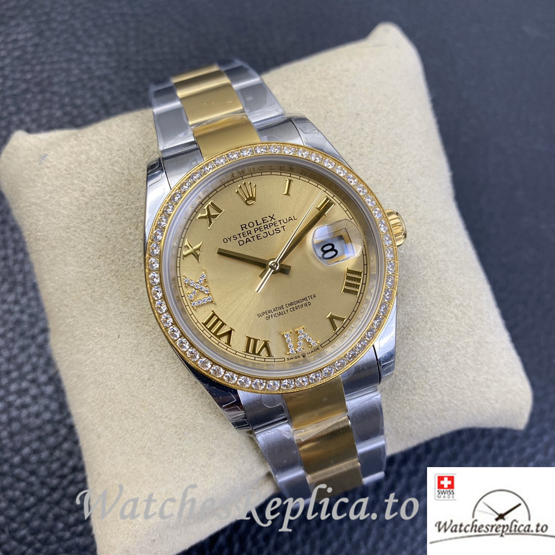 Swiss Rolex Datejust Replica 126233 Stainless steel strap 36MM - WatchesReplica.is