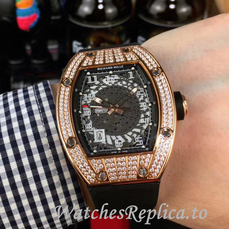 Richard Mille Replica RM010 Rubber strap 49MM - WatchesReplica.is